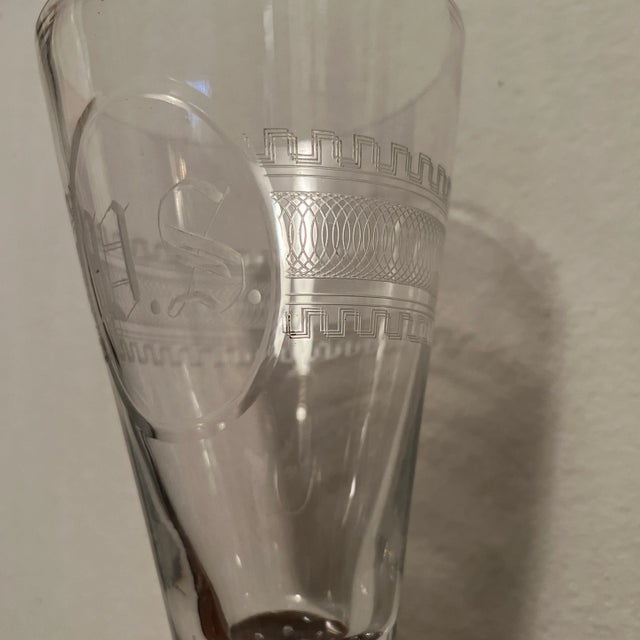 19th Century Georgian Anglo-Irish Etched Glass Vase For Sale - Image 11 of 12