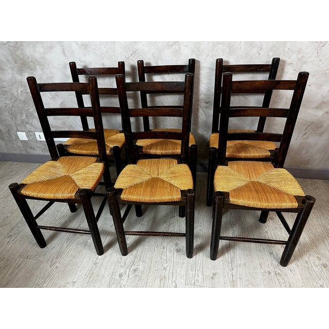 Vintage Chairs in Solid Wood, 1960, Set of 6 For Sale - Image 15 of 15