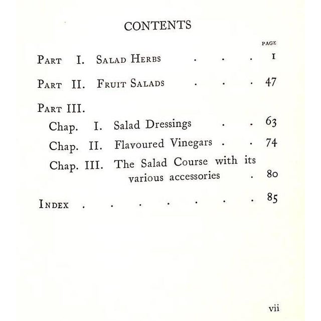 Late 20th Century "Green Salads and Fruit Salads: Including Salad Dressings and Recipes for Salad Vinegars" Leyel, Mrs. c.f. For Sale - Image 5 of 9