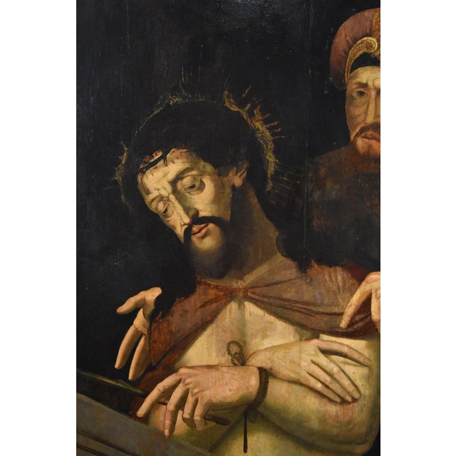 16th Century Circle of Michael Coxie, Ecce Homo, Pontius Pilate, 1580, Oil on Board, Framed For Sale - Image 5 of 14