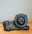 This striking vintage ceramic lion sculpture captures the whimsical yet sophisticated spirit of mid-century art pottery....