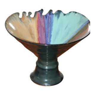 Beautiful Rachel Norris Hand Thrown Studio Pottery Centerpiece Bowl For Sale