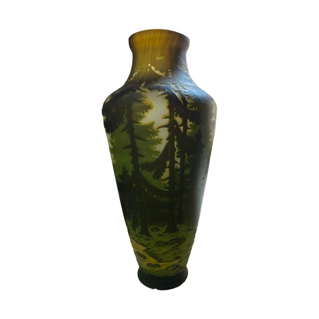 Art Nouveau Early 20th Century Muller Freres Cameo Glass Vase For Sale - Image 3 of 5