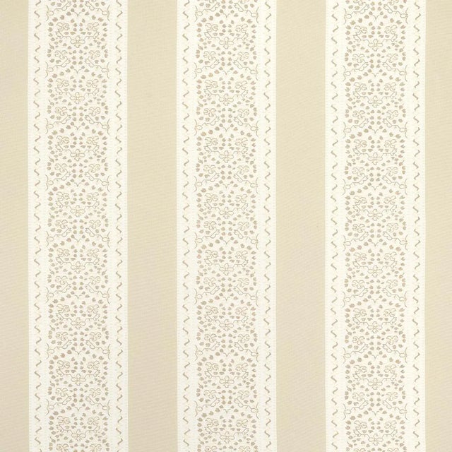 Schumacher x Mark D. Sikes Jasmine Indoor/Outdoor Fabric in Neutral For Sale