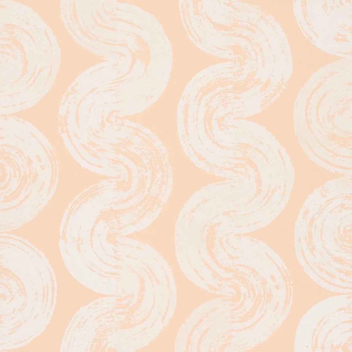 Sample - Schumacher x BACKDROP 1975 Wallpaper in Light Peach | Chairish