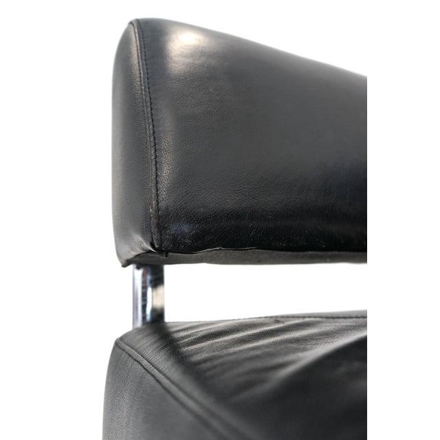 Bauhaus Bauhaus Style Leather Reception Chair, 1960s For Sale - Image 3 of 4