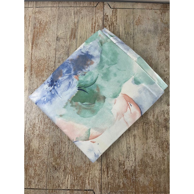 Textile Vintage Shumacher Pastel Floral Screen Print Fabric- 4 Yard Remnant For Sale - Image 7 of 9