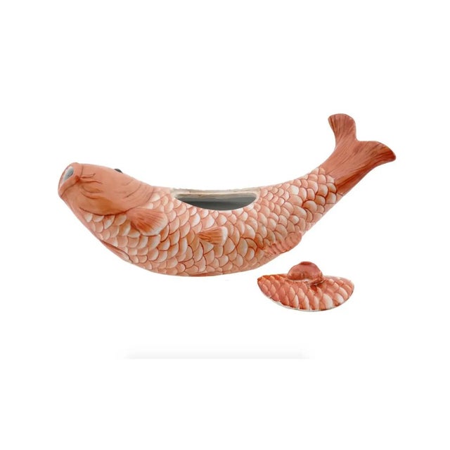 Vintage Japanese Koi Fish Tureen With Cover Marked Chairish