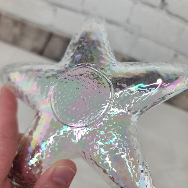 Vintage Akcam Iridescent Starfish Appetizer/Tidbit Dishes - Set of 4 For Sale - Image 10 of 12