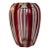 1960s Val St Laurent Jemeppe Cranberry Striped Art Deco Vase For Sale