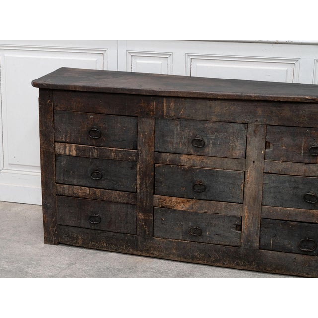 19th Century Primitive Chest of Drawers in Oak For Sale - Image 5 of 16