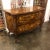 Italian walnut shaped two drawer chest of drawers featuring exotic walnut woods with inlaid patterns on top, sides and...