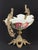 Large Hollywood Regency Peacock Centerpiece Bowl in Gilt Metal and Porcelain, 1930s For Sale - Image 6 of 17