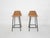 Vintage Dutch Rattan and Metal Bar Stools from Rohe Noordwolde, 1950s, Set of 2 For Sale - Image 4 of 12