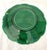 French Majolica Glazed Green Leaf Plate For Sale - Image 4 of 5