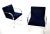Mies Van Der Rohe for Knoll Stainless Steel Brno Chairs Blue Velvet 1977, Pair For Sale - Image 10 of 13