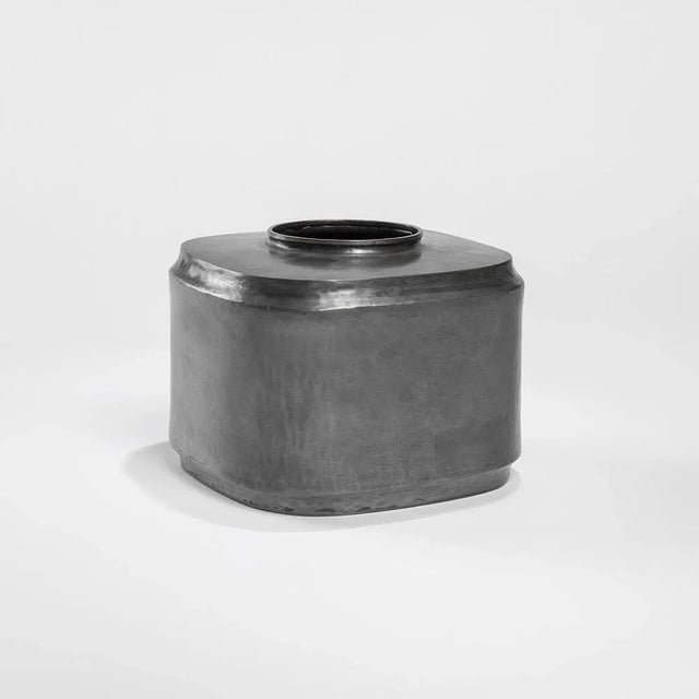 Metal Small Pewter Vase by Lorenzo Burchiellaro, 1960s For Sale - Image 7 of 7