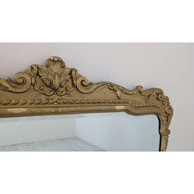 1960s Vintage Mirror in Gilded Wooden Frame, 1960s For Sale - Image 5 of 13