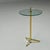 Italian Mid-Century Modern Style, Brass, Glass, Martini Side Tables, 21st C. For Sale - Image 4 of 9