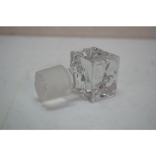 Vintage Fostoria Glass Geometric Square Liquor Bar Bottle Decanter For Sale - Image 14 of 15