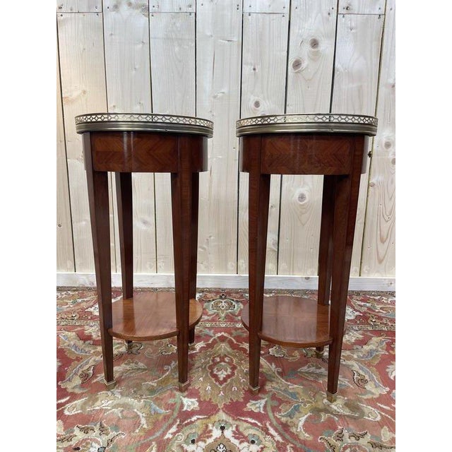 Directoire Style Bedside Tables, Set of 2 For Sale - Image 4 of 9