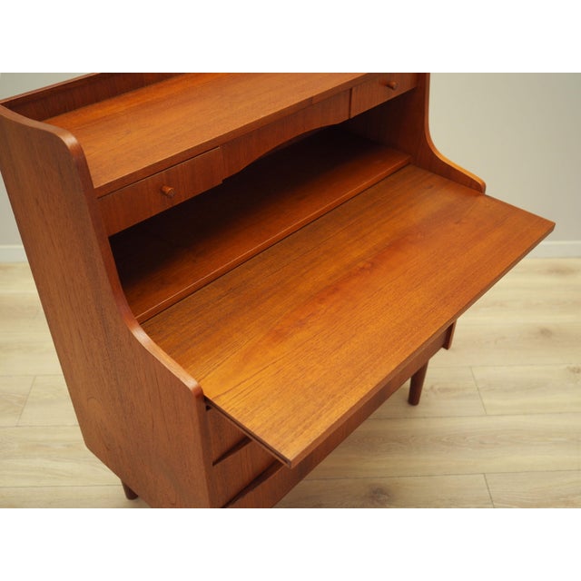 Orange Vintage Danish Teak Secretary, 1970s For Sale - Image 8 of 17