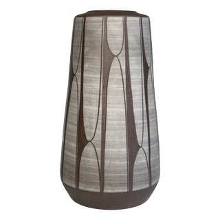 Studio Ceramic Vase with Sgraffito Decoration by Johannes Andreas Urban, Germany, 1960s For Sale