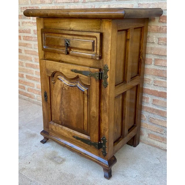 Spanish Walnut Chest with Drawer and Door, 1930s For Sale - Image 4 of 13