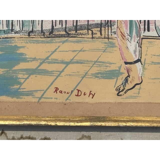 Mid-Century Modern Raoul Dufy - The Harlequin - Original Mid-Century Print With Custom Artisan Frame For Sale - Image 3 of 9