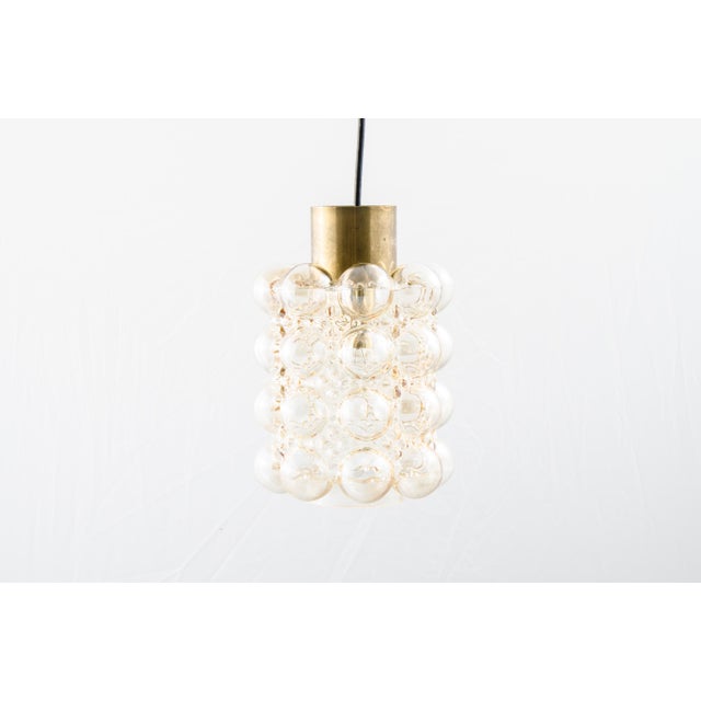 Mid-Century Modern Bubble Glass Pendant Lamps attributed to Helena Tynell & Heinrich Gantenbrink for Limburg, 1960s, Set of 2 For Sale - Image 3 of 9