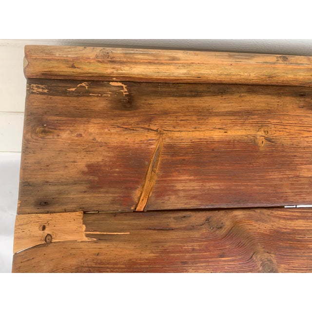 Wabi Sabi Rustic Wooden Table with Drawer and Shelf, 1930s For Sale - Image 13 of 18