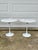 Fabulous pair of vintage side tables. In the style of Eero Saarinen. They both have marble tops. “Tulip” shape. Perfect to...