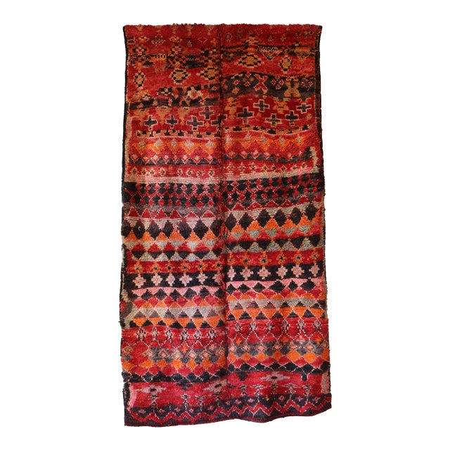 1970s Moroccan Rug - 5'5" X 10'5" Ft For Sale