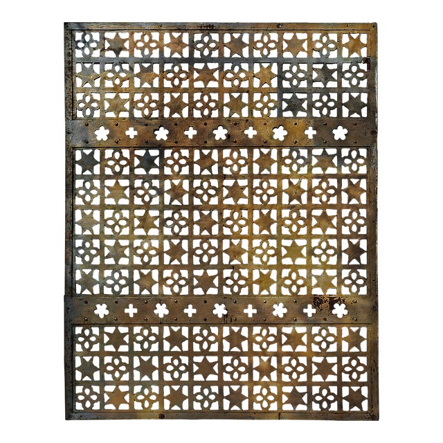Antique Steel Grille - Moorish Deco Style For Sale