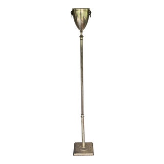 1940s Torchiere Silver Floor Lamp With Champagne Bucket Details For Sale