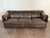 Animal Skin Vintage 1970's Danish Modern Leather Sofa For Sale - Image 7 of 16