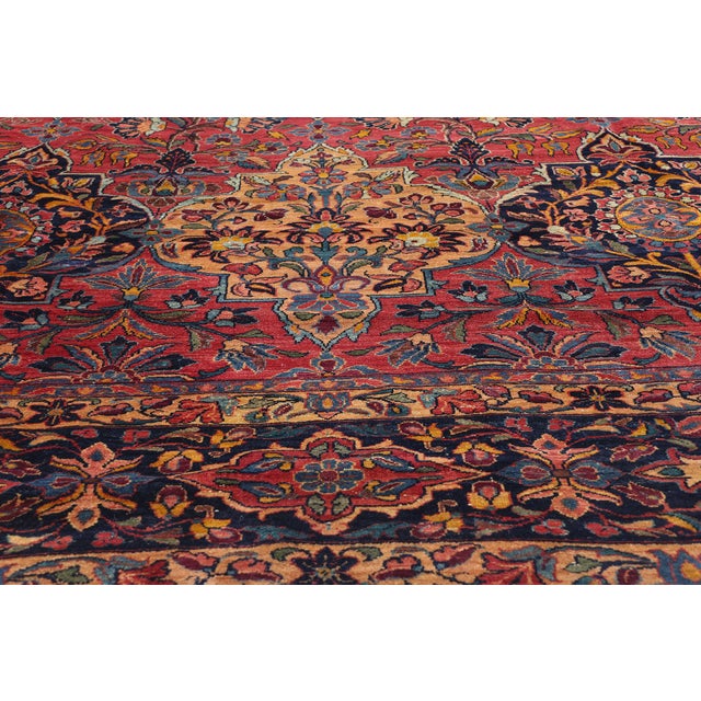 Early 20th Century Antique Persian Lilihan Rug, 11'06 X 17'04 For Sale - Image 5 of 9