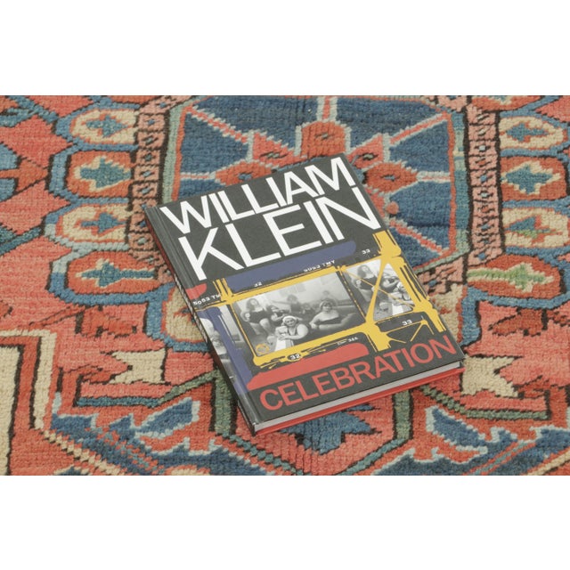 Rug & Kilim Antique Persian Heriz Rug With Geometric Medallion in Red & Blue - Rug & Kilim For Sale - Image 4 of 8