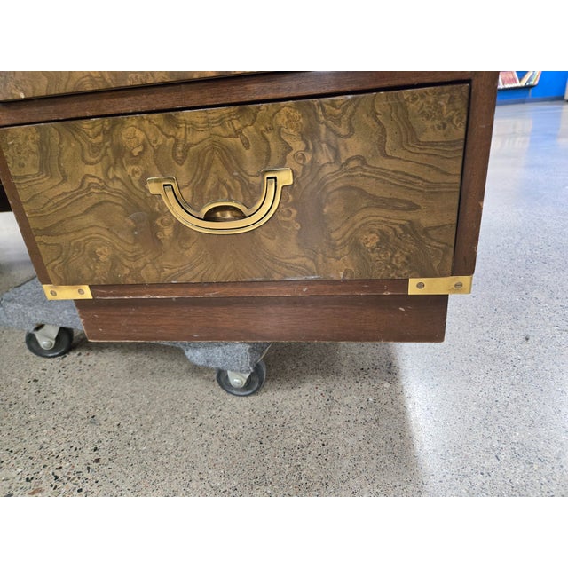 Traditional Kittenger Faux Companion Rosewood Desk For Sale - Image 3 of 9