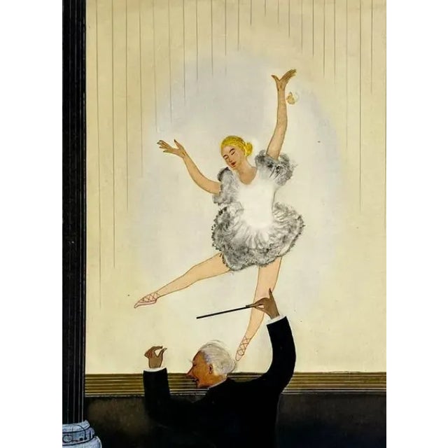 Art Deco 1930s Ballerina on Stage by Hodikin For Sale - Image 3 of 3