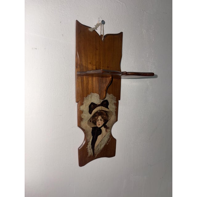 Vintage Wooden Shelf, 1950 For Sale - Image 3 of 9