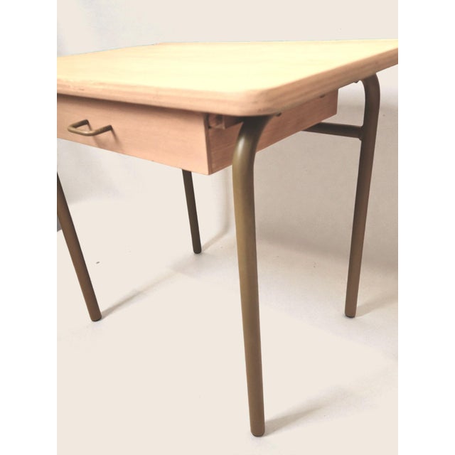 Industrial Bedside Tables in Wood and Metal, 1960s, Set of 2 For Sale - Image 3 of 10