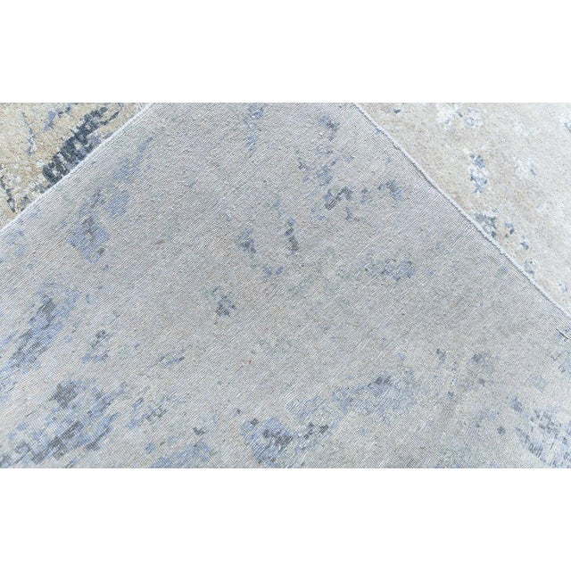 Textile Abstract Modern “Blue Splash” Wool Rug by Doris Leslie Blau For Sale - Image 7 of 9