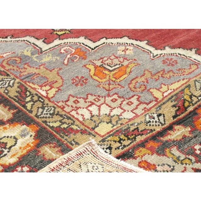 1920s Turkish Oushak Rug For Sale - Image 4 of 7