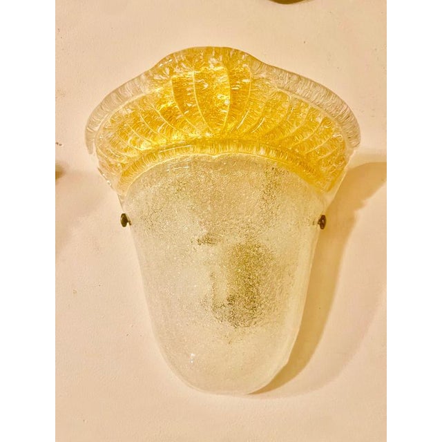Vintage Glass Murano Wall Lights from La Murina, 1980, Set of 2 For Sale - Image 3 of 12