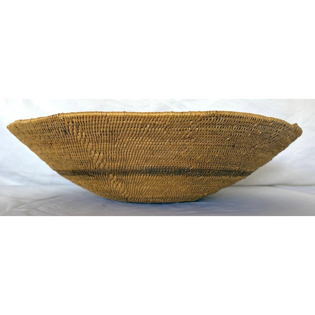 Textile Vintage Native American Natural Fiber Woven Bowl/Basket From the Mid 20th Century For Sale - Image 7 of 14