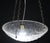 French Art Deco Glass Bowl Pendant Chandelier With Floral Pattern, 1950 For Sale - Image 6 of 12