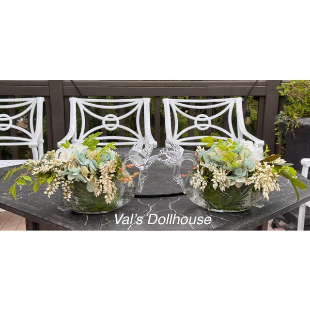 By Cambridge Glass, U. S. A. here is a rare matching pair of clear swans in the 10" size when measured from tail to...