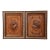 Pair of 19th Century, French Carved Oak Wall Door Panels in Gilt Frames For Sale