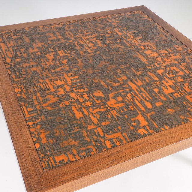 Mid-Century Modern Teak and Copper Coffee Table by Severin Hansen for Haslev Møbelsnedkeri, 1960s For Sale - Image 13 of 14